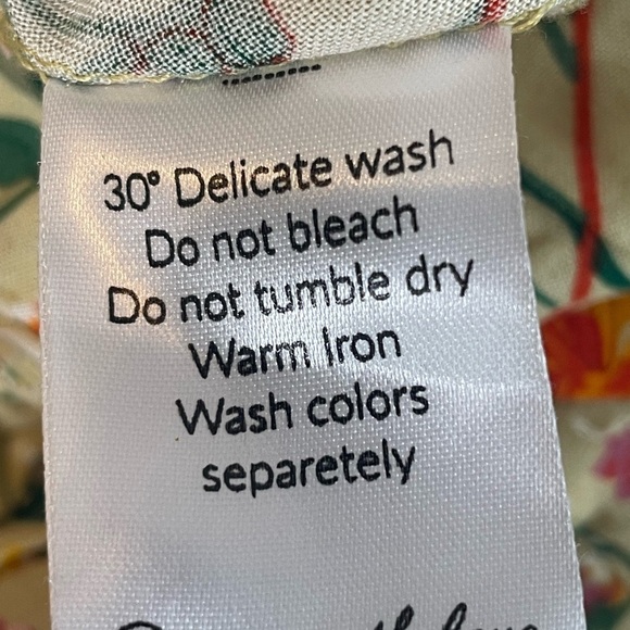 Bali ELF dress midi florall sz small rayon handmadee - Picture 7 of 7